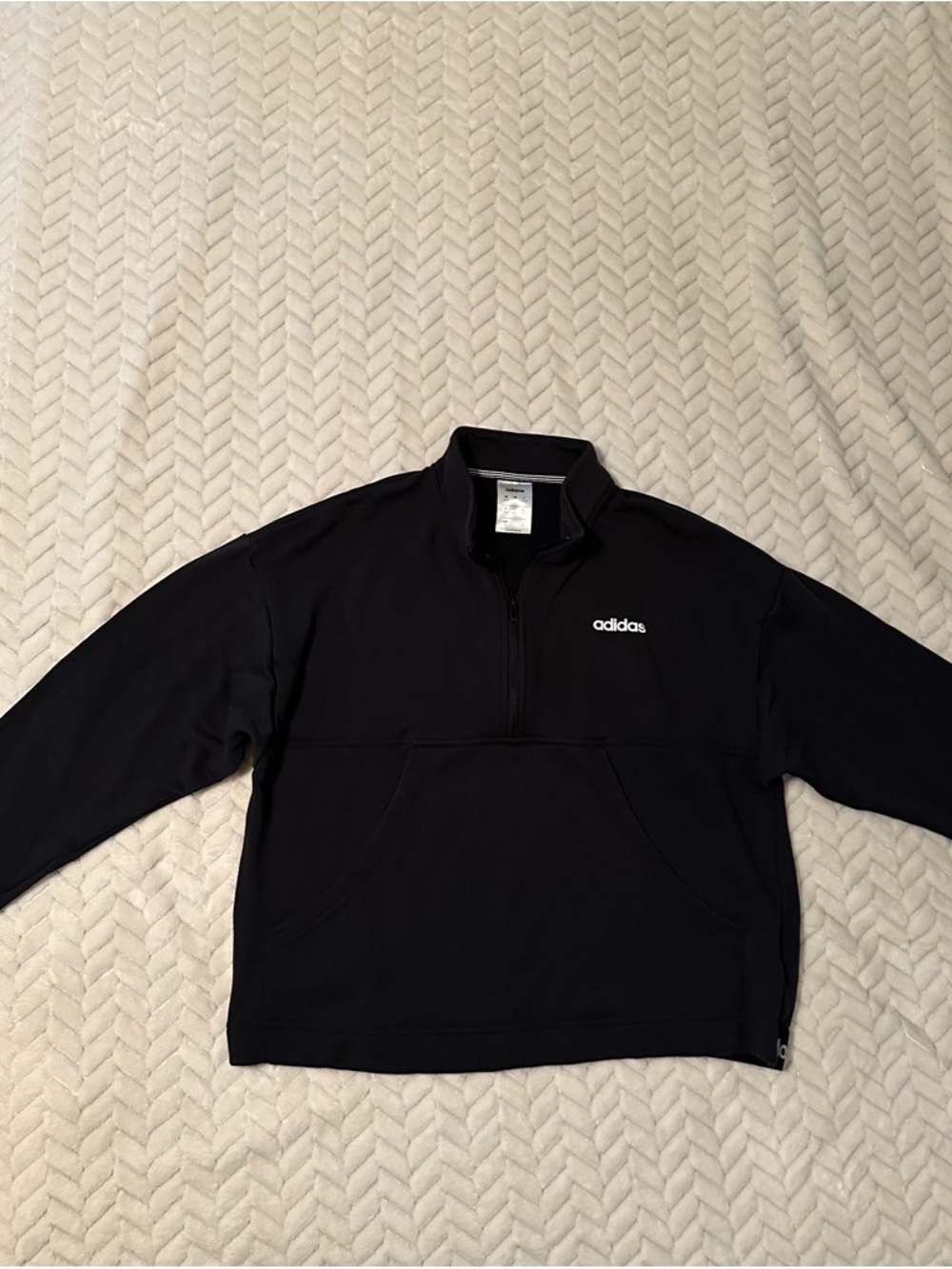 adidas Women’s Large Black Half-Zip Pullover Sweater